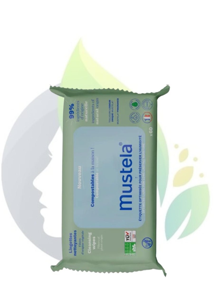 mustela Lingettes nettoyantes compostables